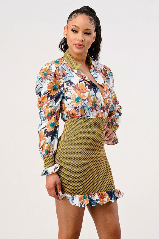 Courage Accompanies Me Everywhere Mini Dress