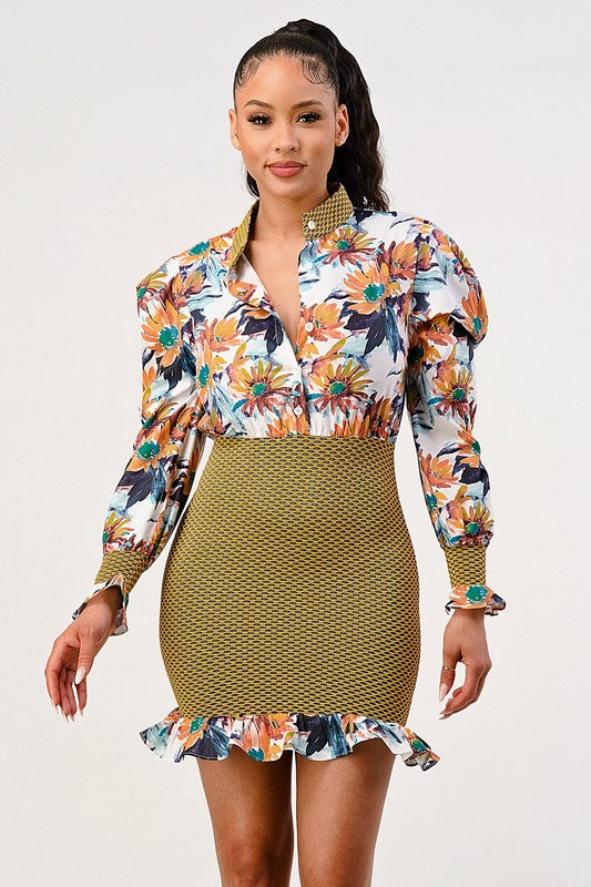 Courage Accompanies Me Everywhere Mini Dress