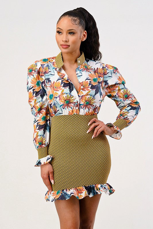 Courage Accompanies Me Everywhere Mini Dress