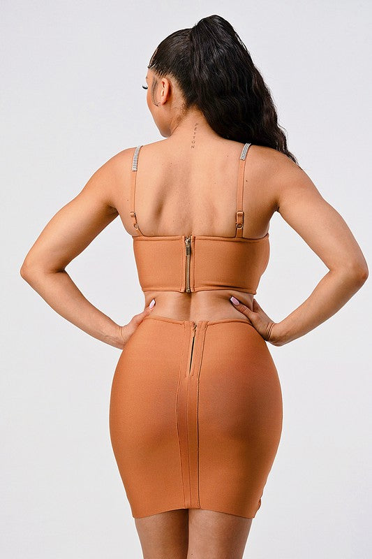 I'm a Diamond In The Rough Bandage Two Piece Set