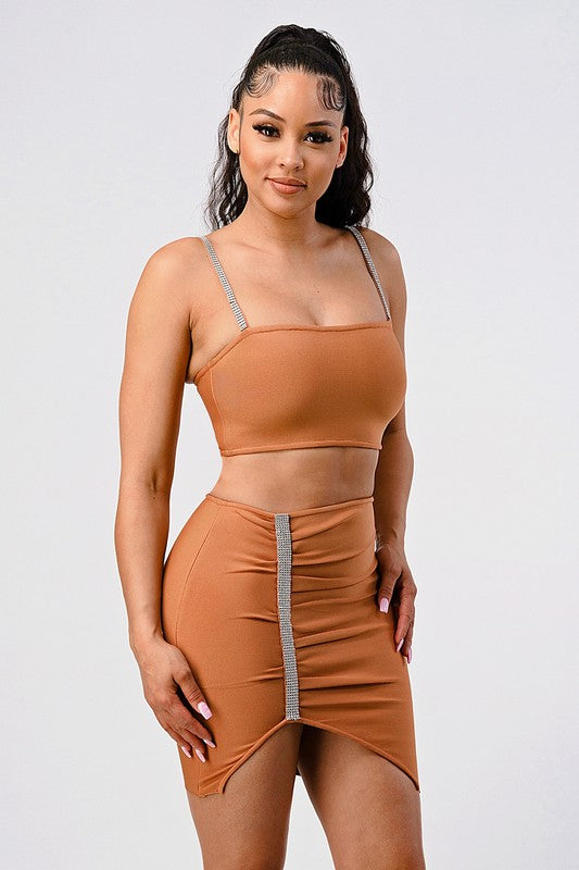 I'm a Diamond In The Rough Bandage Two Piece Set