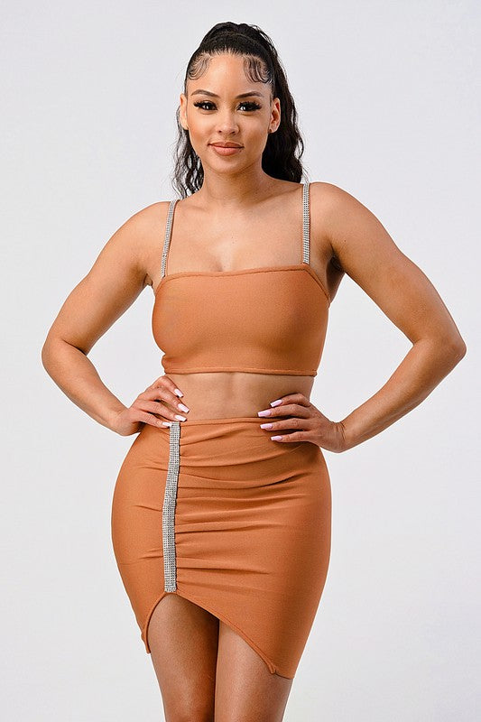 I'm a Diamond In The Rough Bandage Two Piece Set