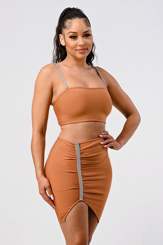 I'm a Diamond In The Rough Bandage Two Piece Set