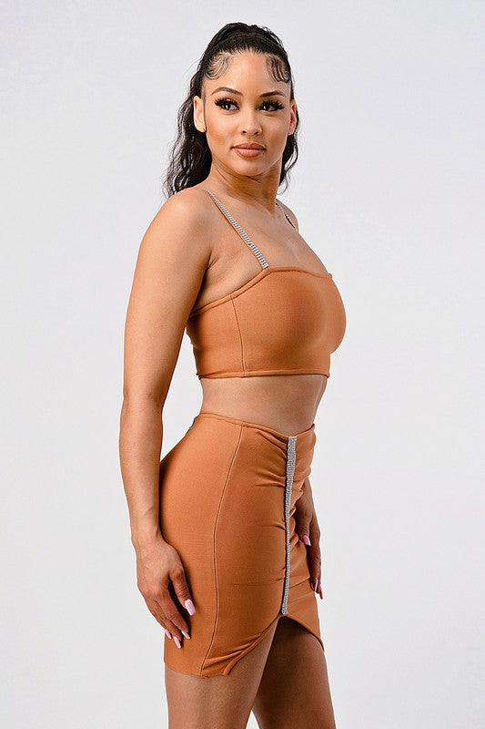 I'm a Diamond In The Rough Bandage Two Piece Set