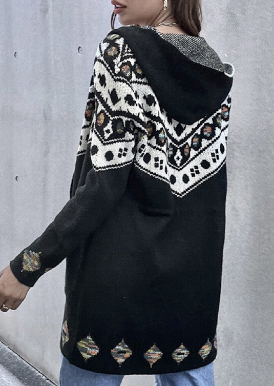 I Don’t Need to be Perfect Hooded Cardigan with belt