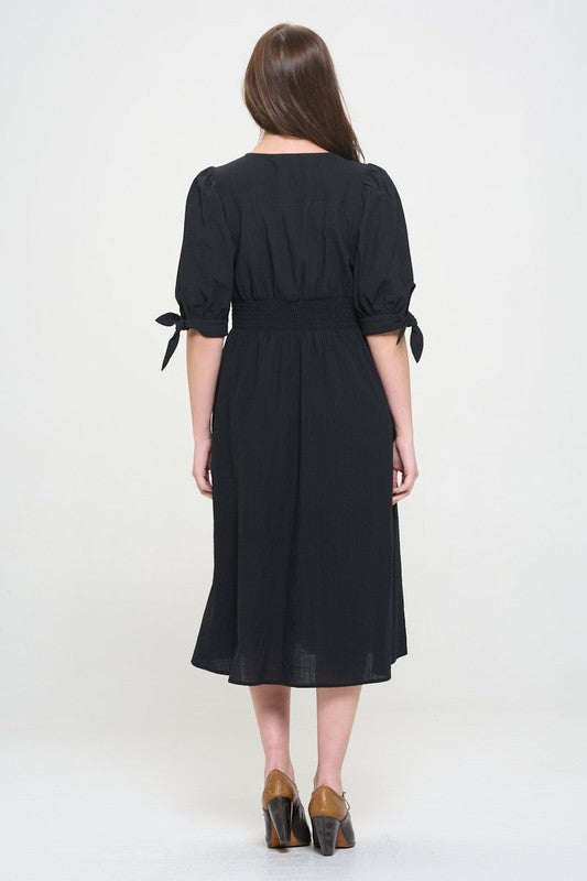 A Queen is Not Afraid to Fail Button Down Midi Dress