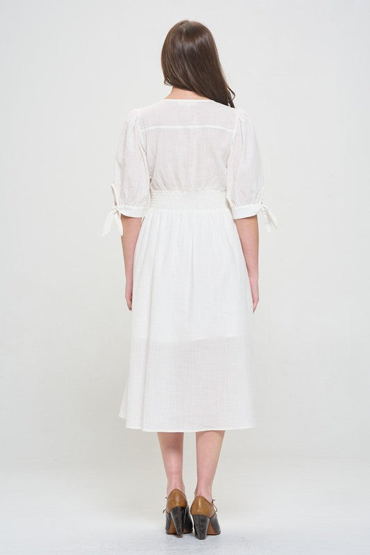 A Queen is Not Afraid to Fail Button Down Midi Dress