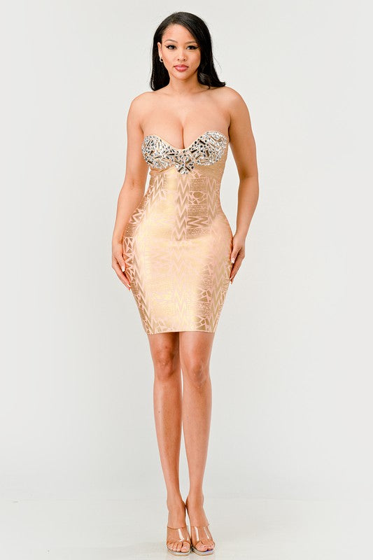 I am Allowed to Feel Good Strapless Dress