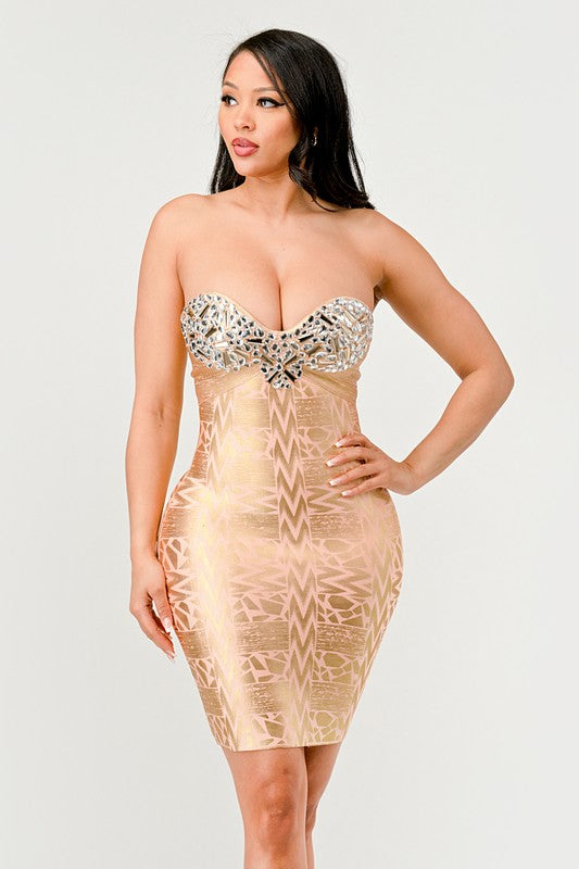 I am Allowed to Feel Good Strapless Dress