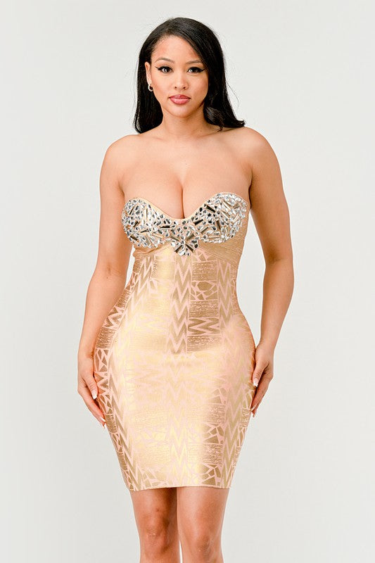 I am Allowed to Feel Good Strapless Dress