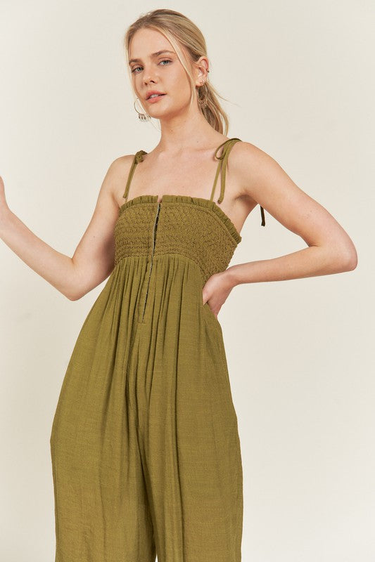 You Are AMAZING Tie Strap Jumpsuit