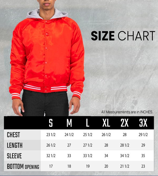 Varsity Bomber Satin Jacket