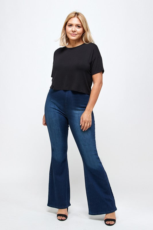 I am Valuable Mid-Rise Wide Flare Jeans