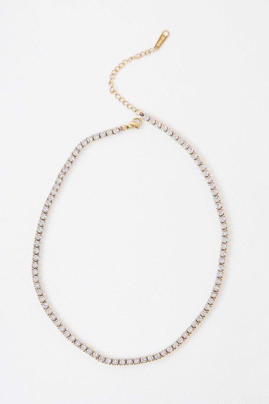 Danna Round Stone Tennis Necklace