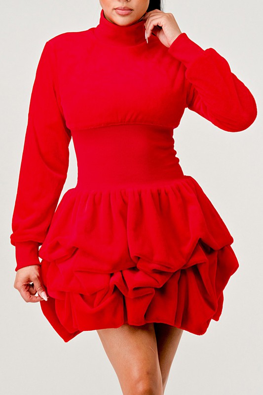 I am Capable Ruffle Long Sleeve Dress
