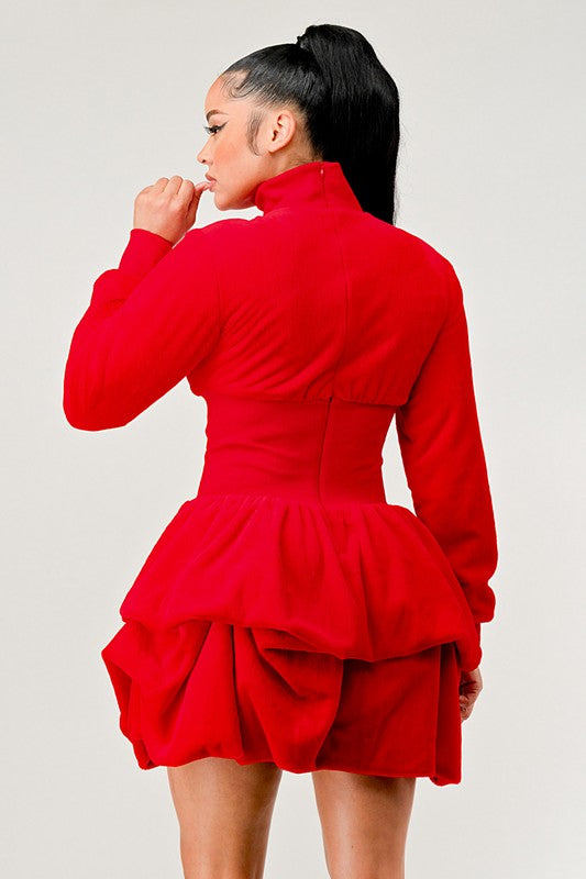 I am Capable Ruffle Long Sleeve Dress