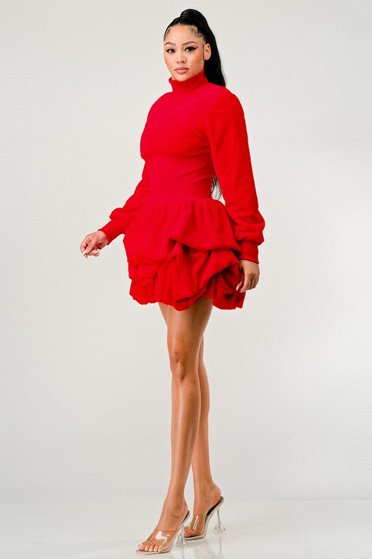 I am Capable Ruffle Long Sleeve Dress