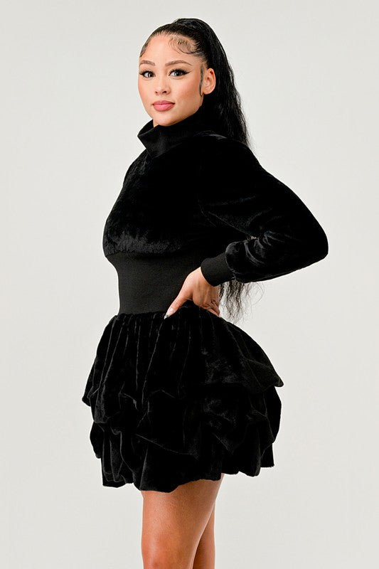 I am Capable Ruffle Long Sleeve Dress