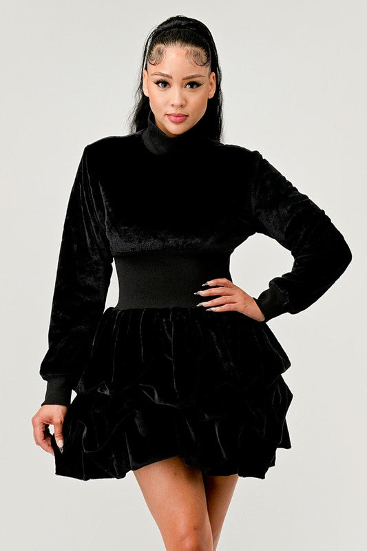 I am Capable Ruffle Long Sleeve Dress
