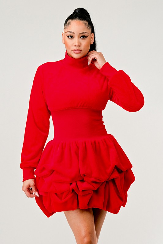 I am Capable Ruffle Long Sleeve Dress