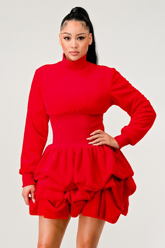 I am Capable Ruffle Long Sleeve Dress