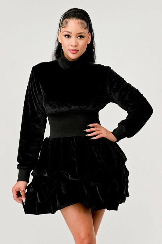 I am Capable Ruffle Long Sleeve Dress