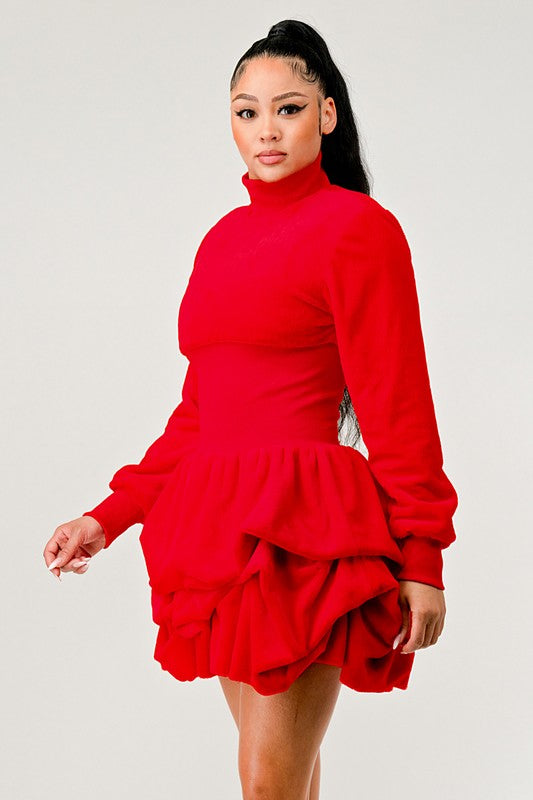 I am Capable Ruffle Long Sleeve Dress