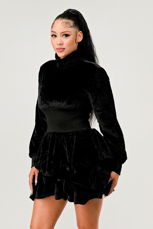 I am Capable Ruffle Long Sleeve Dress