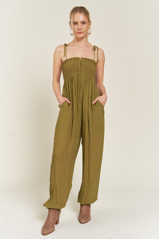You Are AMAZING Tie Strap Jumpsuit